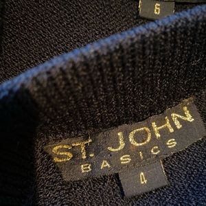 St John basic navy jacket w maxi skirt